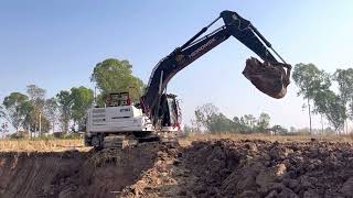 ขุดสระเก็บน้ำขนาด 2 งาน ลึก 6 เมตร บ้านจำป่าหวาย จ.พะเยา excavator and trucks EP.3[ปิดงาน]