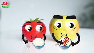 FUNNY FOOD WANT TO TALK AND LAUGH -  DOODLES SO CUTE
