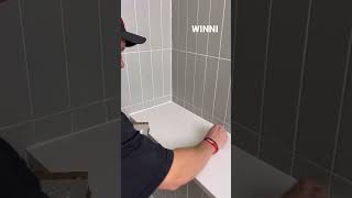 Always Caulk your corners. How to tile a shower. #diy #youtubeshorts #diyshorts