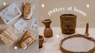 VLOGMAS DAY 9: Date Night, DIY Pottery Kit at Home | Crock'd Pottery