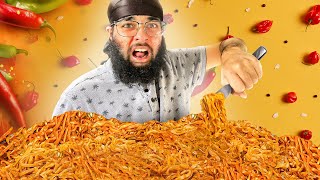 EATING THE WORLDS SPICIEST KOREAN NOODLES CHALLENGE