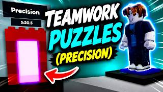 Roblox TEAMWORK PUZZLES Walkthrough [ Precision ] [ Tutorial/Guide ] [ Two Player ]
