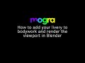 Blender Tutorial – How to add your livery to bodywork and render the viewport