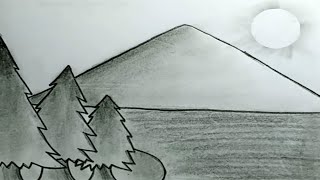 How To Draw Scenery With Pencil Shading |Drawing Easy Scenery