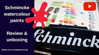 Schmincke akademie watercolour unboxing and review - Beginners watercolour -