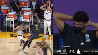 Anthony Davis with a hilarious flop on a crucial possession🤪 Nuggets vs Lakers