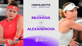 Karolina Muchova vs. Ekaterina Alexandrova  | 2025 Linz Semifinal | WTA Match Highlights