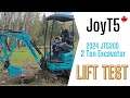 Can a 2 ton excavator lift it?