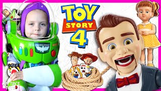 Benson and Gabby Gabby Took Kin Tin's Toy Story 4 Toys! Kin Tin Learns to Be Brave to get them Back!