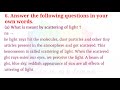 effects of light class 7 questions and answers exercise class 7 science chapter 17 question ans