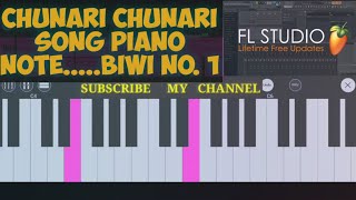 chunari chunari song piano note biwi no. 1