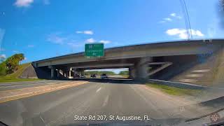 [4K] Jacksonville to St Augustine, Florida - 10 minute Drive Tour - Time Lapse - No Talk