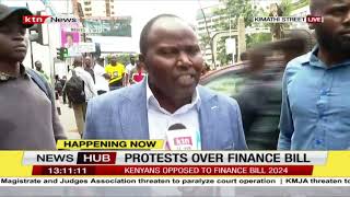 Protests over finance bill: Kenyans protest in Nairobi CBD