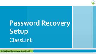 Set Password Recovery Options
