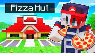 Opening Our PIZZA HUT Restaurant In Minecraft!