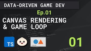 Data-Driven Game Dev — 01: Canvas Renderer & Game Loop (TS + Bun)