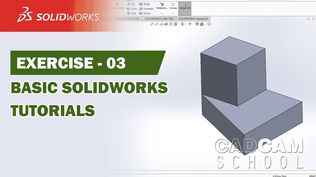 Exercise 3 Basic Solidworks Tutorials Youtube