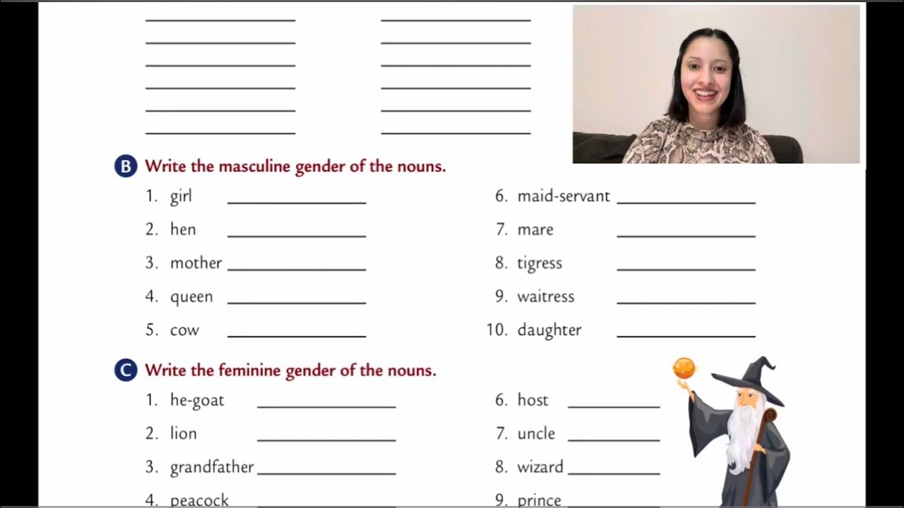 Masculine Feminine Worksheets