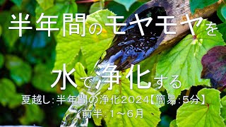 夏越し：半年間の浄化2024【前半：水版】５分※この動画は「２倍速などの倍速再生」では無く、「通常再生」で視聴してください。