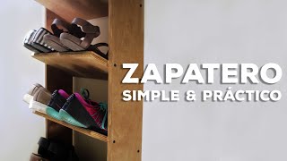 Zapatero de madera con poco material y muy práctico