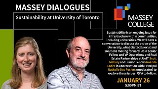 Massey Dialogues - Sustainability at University of Toronto