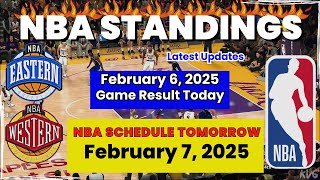 GAME RESULTS, NBA STANDINGS TODAY as of February 6, 2024  NBA SCHEDULE February 7, 2025, NBA Updates