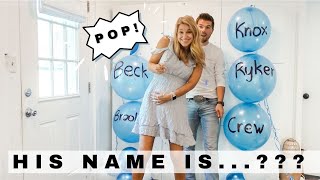 Our Baby Boy NAME REVEAL!! 💙