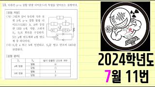 2024학년도 7월 학평 물리학 11번(반도체)