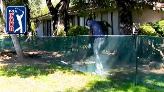 Sahith Theegala hits ridiculous shot THROUGH A FENCE