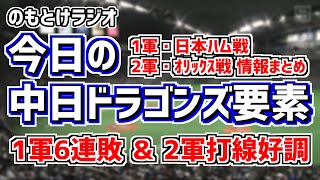 6月12日(日)　のもとけラジオ/今日の中日ドラゴンズ要素　悪夢の6連敗…日本ハム戦、平田3ラン＆三好満塁ホームラン！打線が絶好調！ファーム・オリックス戦 など