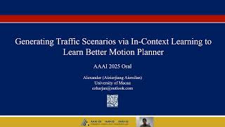 AAAI 2025 Oral: Generating Traffic Scenarios via In-Context Learning to Learn Better Motion Planner