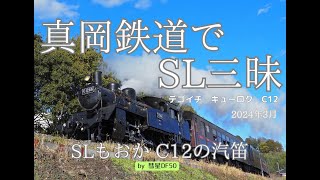 真岡鉄道でSL三昧　SLもおか C12の汽笛