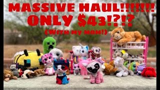 MASSIVE BEANIE BOO THRIFT STORE SHOPPING HAUL only $43!! Great finds! Total Scores!