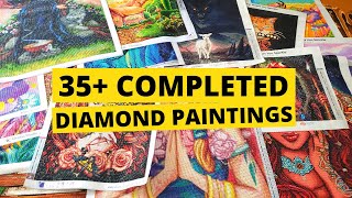 My 35+ Completed Diamond Paintings | Kit Finishes From Diamond Art Club, Dreamer Designs \u0026 More