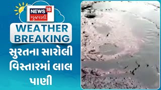 Surat News: સુરતના સારોલી વિસ્તારમાં લાલ પાણી | Sewage water | Dirty water | News18 Gujarati