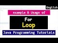 For Loop With Example in Java Programming - Video Tutorials For Beginners
