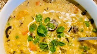 Wild Rice Mix, Mushrooms & Butternut Squash Soup  Vg, V, WFPB