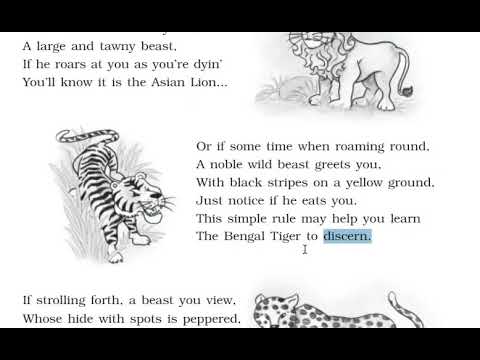 How To Tell Wild Animals Class 10 Poem Line By Line Explanation - YouTube