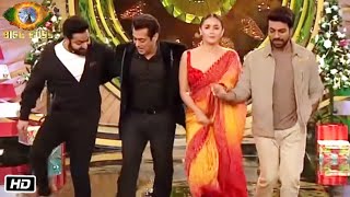 NTR and Ram Charan Crazy Dance with Salman Khan on RRR Song in Bigg Boss 15 Promotion