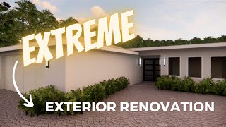 EXTREME Exterior Renovation of this 80's Style Home