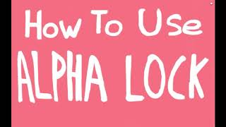 How To Use Alpha Lock - Artflow Tutorial For Beginners