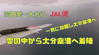 【飛行機】JAL　羽田空港発　大分空港着陸#飛行機#羽田空港#大分空港