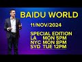 11/Nov/2024 -  Baidu World 2024 (no ERNIE 5.0, but other new AI tech) - LifeArchitect.ai LIVESTREAM