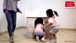 How to assemble, play and paint a cardboard playhouse