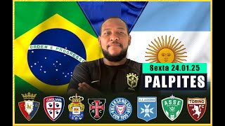 PALPITES DE FUTEBOL PARA HOJE 24 01 2025 (Sexta) | Palpites do Dia - Nova Estratégia