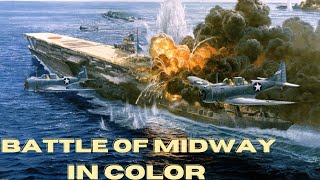 The Battle of Midway in Colour. The most decisive carrier battle of the Pacific campaign.