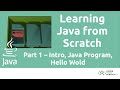 Learning Java From Scratch - Part 1 - Intro to Java Programming