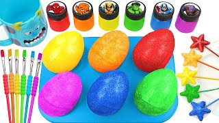 Satisfying Video l DIY How to make Rainbow SLIME From Mixing M\u0026M's Lollipop Cutting ASMR