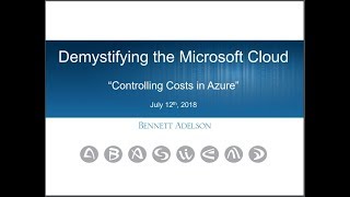 Azure Cost Optimization & Governance - Demystifying the Microsoft Cloud