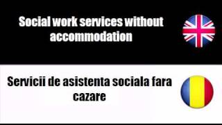 ENGLISH ROMANIAN   Social work services